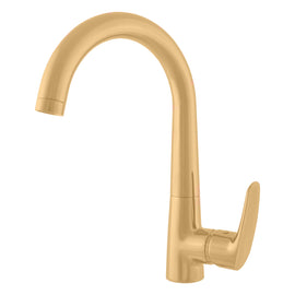 Mitigeur évier haut pivotant AMUR en laiton doré - 0