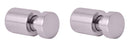 Lot de 2 patères COLORADO en laiton chromé 3cm x 1,6cm