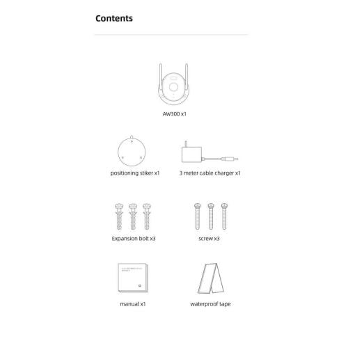 Caméra de sécurité IP Xiaomi AW300 Cube Extérieure 2304 x 1296 pixels Plafond/mur