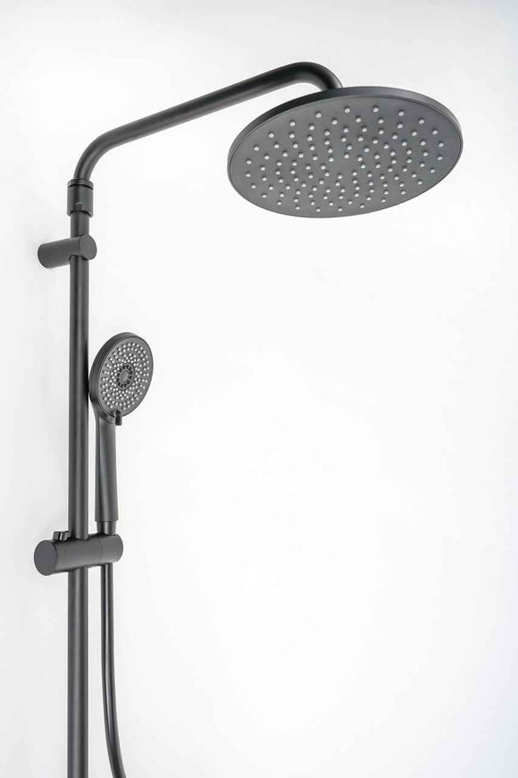 Colonna doccia tonda colore nero opaco