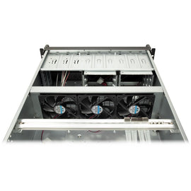 Inter-Tech IPC 4U-4129L Rack Metallic, Silver - 0