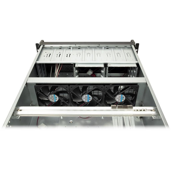 Inter-Tech IPC 4U-4129L Rack Metallic, Silver