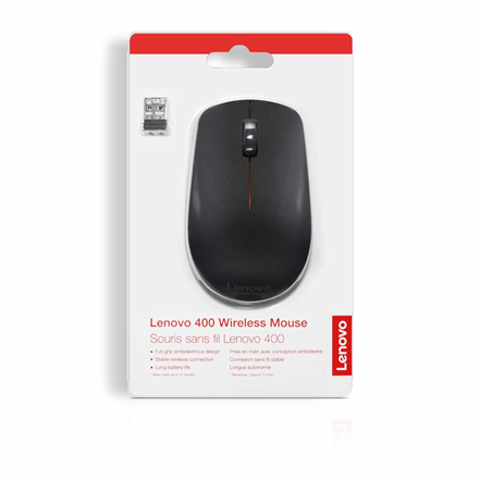 MOUSE Lenovo  USB OPTICAL WRL 400-BLACK GY50R91293 LENOVO, "GY50R91293 (timbru verde 0.18 lei)