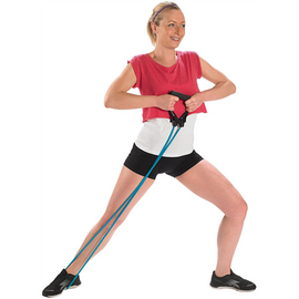 Tube de fitness SVELTUS avec deux poignées, léger, bleu pour les professionnels