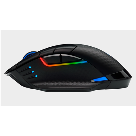 MOUSE CORSAIR, "Dark Core RGB Pro SE", gaming, wireless, BT | 2.4GHz,18000 dpi, butoane/scroll 8/1, iluminare,butoane programabile,mod dual de conectare,negru, "CH-9315511-EU" (timbru verde 0.18 lei)