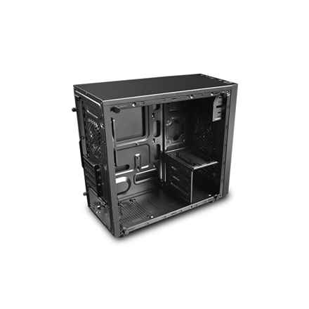 DeepCool MATREXX 30, Mini-tour, Mini-ITX/Micro-ATX, 1 port USB 2.0, 1 port USB 3.0, 1 port audio, 1 port micro, 1 ventilateur noir préinstallé de 120 mm, verre trempé, panneau grillagé, DP-MATX-MATREXX30