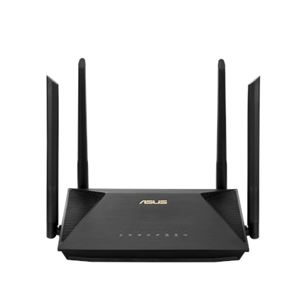 Wireless AX1800 Dual Band Gigabit Router | RT-AX53U | 1201+600 Mbit/s | Ethernet LAN (RJ-45) ports 4 | Mesh Support No | MU-MiMO Yes | No mobile broadband | Antenna type External antenna x 4 | 36 month(s)