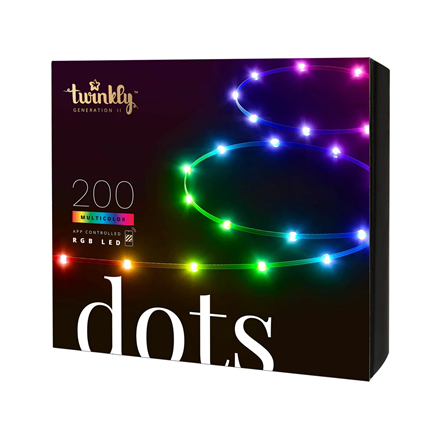 Twinkly Dots 60 RGB USB Smart Lights, 3 m, Black