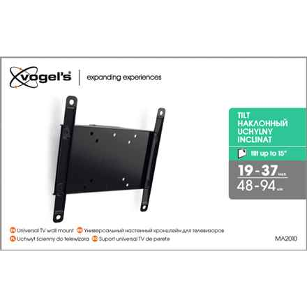 Vogels | Support mural | MA2010-A1 inclinable | Inclinable | 26-40 pouces | Capacité de charge maximale : 30 kg | Noir
