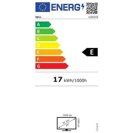 Écran LED DELL UltraSharp U2421E 61,2 cm (24,1") 1920 x 1200 pixels WUXGA LCD Argent