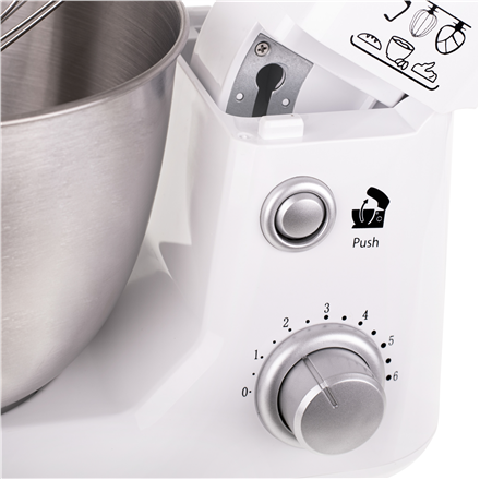 Adler | AD 4216 | 1000 W | Nombre de vitesses : 6 | Capacité du bol : 4 L | Blanc