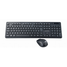 Clavier et souris gembird kbs-wch-03 inclus rf sans fil universel + usb qwerty anglais noir