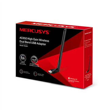 Mercusys | AC650 High Gain Wireless Dual Band USB Adapter | MU6H - 0