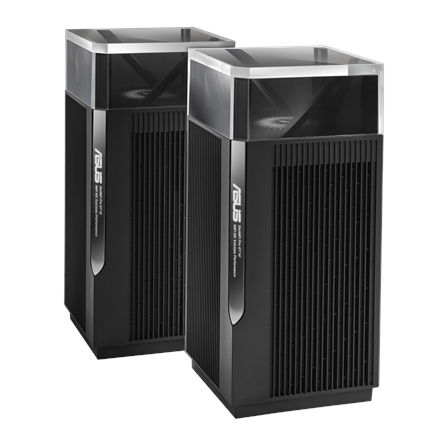 Wireless Wifi 6E Tri-band Gigabit Router | ZenWiFi Pro ET12 (2-Pack) | 802.11ax | 1148+4804+4804 Mbit/s | 10/100/1000/11000 Mbit/s | Ethernet LAN (RJ-45) ports 3 | Mesh Support Yes | MU-MiMO Yes | No mobile broadband | Antenna type Internal