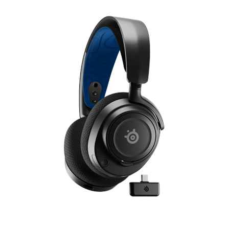 Casque Steelseries Arctis Nova 7P filaire et sans fil, casque de jeu USB Type-C Bluetooth, noir et bleu