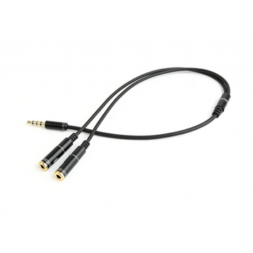 Gembird !Adapter audio microphon 3.5mm mini Jack/4PIN/0. audio cable 0.2 m 2 x 3.5mm Black - 0