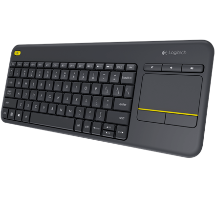LOGITECH K400 Plus Wireless Touch Keyboard - BLACK - US INT'L