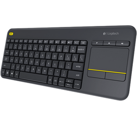 LOGITECH K400 Plus Wireless Touch Keyboard - BLACK - US INT'L