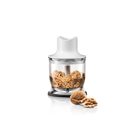 Braun | Blender | MQ525 | Mixeur plongeant | 600 W | 2 vitesses | Hachoir | Blanc