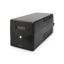 Zasilacz awaryjny UPS Line-Ineractive LCD, 1500VA/900W, 2x12V/9Ah, AVR, 4xSCHUKO, USB, RS232, RJ45-3