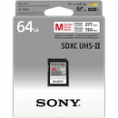 Sony | 64GB SF-M Series SDXC Class10 UHS-II U3 V60 Tough Memory Card | 64 GB | SDXC | Flash memory class 10