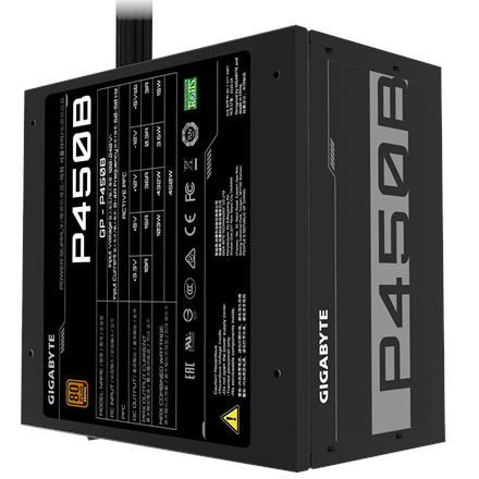 Bloc d'alimentation Gigabyte P450B 450 W 20+4 broches ATX ATX Noir