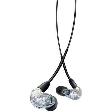 Shure AONIC 215 - écouteurs intra-auriculaires avec transducteur unique et câble de 3,5 mm (transparent)