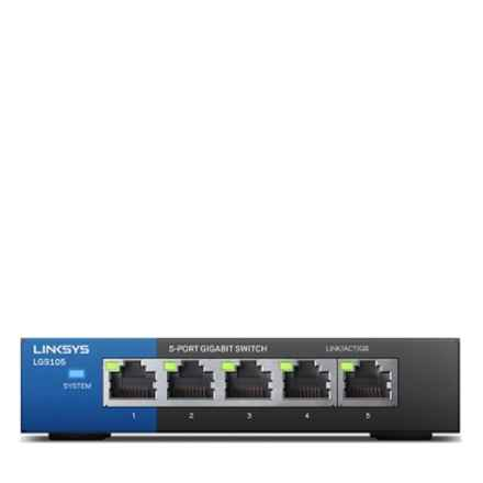 Linksys | LGS105-EU-RTL | Commutateur non géré | 5 ports | 1 Gbit/s | Emballage