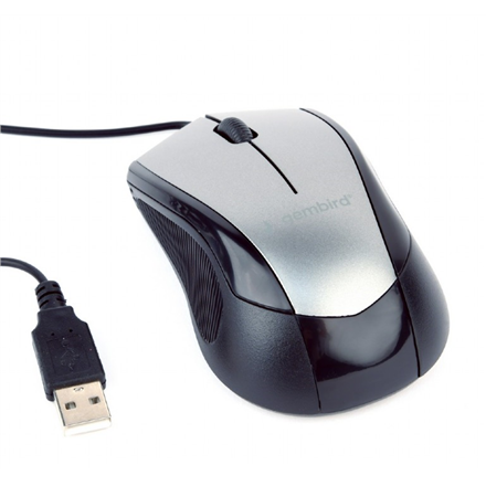 GEMBIRD MUS-3B-02-BG optical mouse 1000DPI USB Black space grey