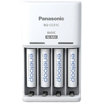Battery charger PANASONIC Eneloop Basic BQ-CC51 + 4x AAA 800 mAh (K-KJ51MCD04E)