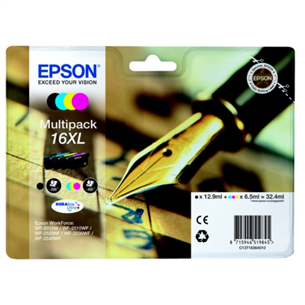 Stylo epson et mots croisés multipack 4 couleurs 16xl durabrite ultra ink