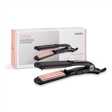 BaByliss The Crimper Texturizing iron Warm Black, Pink 70.9" (1.8 m)