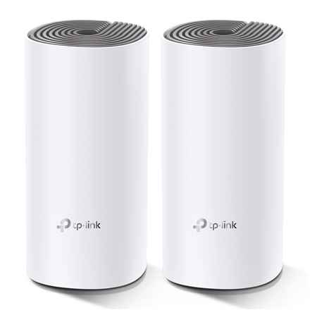 Système Wi-Fi maillé domestique C1200 | Deco E4 (pack de 2) | 802.11ac | 867+300 Mbit/s | 10/100 Mbit/s | 2 ports Ethernet LAN (RJ-45) | Prise en charge du maillage Oui | MU-MiMO Oui | Pas de haut débit mobile | Type d'antenne : 2 internes