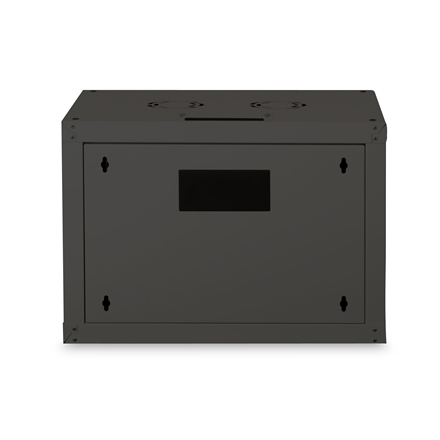 Digitus | Wall Mounting Cabinet | DN-19 07-U-SW | Black | IP protection class: IP20; Front door: Glass door, single opening; Cabinet type: Wall mounting cabinet; Equipment mounting depth min.-max.: 305-370 mm; Load capacity: 100 kg; Dimensions 420 x 600 x 450 mm,