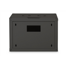 Digitus | Wall Mounting Cabinet | DN-19 07-U-SW | Black | IP protection class: IP20; Front door: Glass door, single opening; Cabinet type: Wall mounting cabinet; Equipment mounting depth min.-max.: 305-370 mm; Load capacity: 100 kg; Dimensions 420 x 600 x 450 mm,