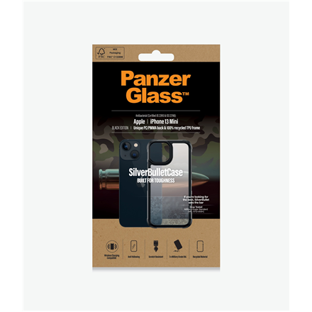 Coque panzerglass™ silverbullet pour apple iphone 13 mini noir ab