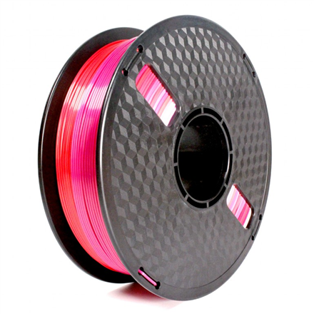 FILAMENT GEMBIRD pt. imprimanta 3d, PLA, 1.75mm diamentru, 1Kg / bobina, aprox. 340m, topire 190-220 grC, "Silk Rainbow", red/purple, "3DP-PLA-SK-01-RP"