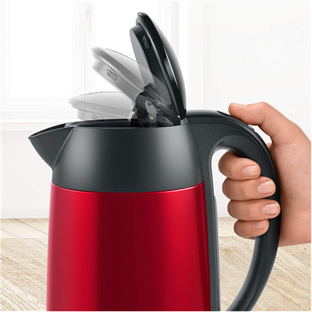 Bosch | Kettle | DesignLine TWK3P424 | Electric | 2400 W | 1.7 L | Stainless steel | 360° rotational base | Red