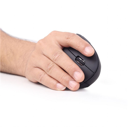 MOUSE GEMBIRD, PC sau NB, wireless, 2.4GHz, optic, 1600 dpi, butoane/scroll 6/1, ergonomic, negru, "MUSW-ERGO-01" (timbru verde 0.18 lei)