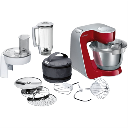 Bosch MUM58720 food processor 1000 W 3.9 L Grey, Red, Stainless steel