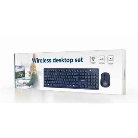 Gembird Wireless desktop set, black, US-layout