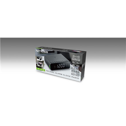Muse | Alarm function | M-175 WI | AUX in | Alarm Clock | Black