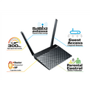 Router | RT-N12E | 802.11n | 300 Mbit/s | 10/100 Mbit/s | Ethernet LAN (RJ-45) ports 4 | Mesh Support No | MU-MiMO No | No mobile broadband | Antenna type 2xExternal 5dBi | No USB | 36 month(s)-4