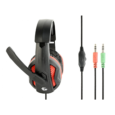 Gembird GHS-03 Gaming Noir/Rouge