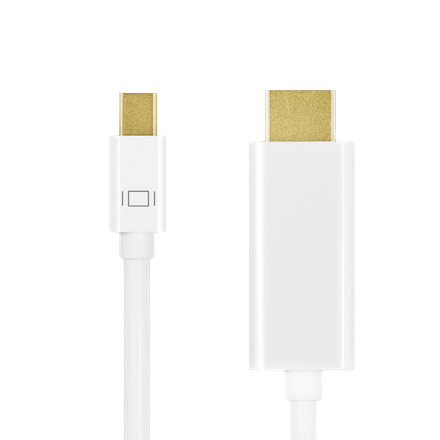 Kabel mini DisplayPort do HDMI,4K, 2m Biały
