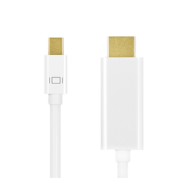 Câble Mini DisplayPort vers HDMI, 4K, 2 m Blanc - 0