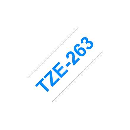 BROTHER P-Touch TZE-263 blue on white 36mm