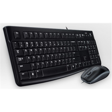 LOGITECH MK120 Corded Combo - BLACK - USB - US INT'L - EER