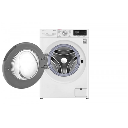 LG | Washing Machine With Dryer | F2DV5S7S1E | Energy efficiency class D | Front loading | Washing capacity 7 kg | 1200 RPM | Depth 46 cm | Width 60 cm | Display | LED | Drying system | Drying capacity 5 kg | Steam function | Direct drive | Wi-Fi | White