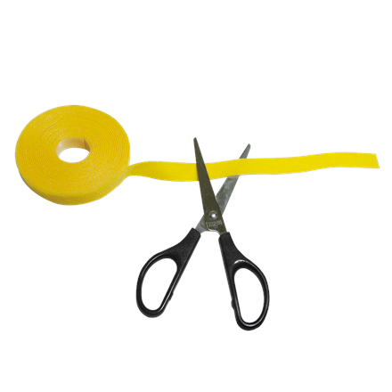 Organisateur de câbles, rouleau de 4 m, velcro, noir